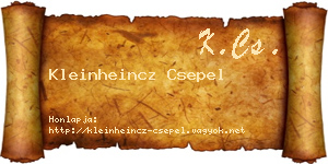 Kleinheincz Csepel névjegykártya